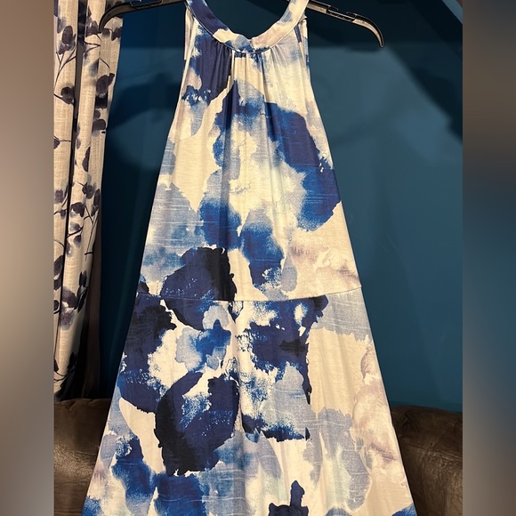 Sleeveless blue maxi dress, NWOT - Picture 5 of 7